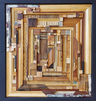 Original art for sale at UGallery.com | Opposite Sides by Heather Patterson | $1,850 | mixed media artwork | 28' h x 27' w | photo 1