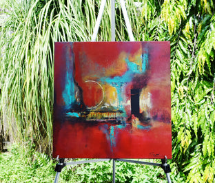 Original art for sale at UGallery.com | Hechizo by Yamilet Sempe | $950 | acrylic painting | 20' h x 20' w | photo 3