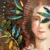 Original art for sale at UGallery.com | Hiding in the Garden by Darlene McElroy | $575 | mixed media artwork | 12' h x 12' w | thumbnail 4