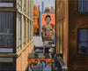 Original art for sale at UGallery.com | High Line View with Robot Lady by Nick Savides | $2,100 | oil painting | 16' h x 20' w | thumbnail 1