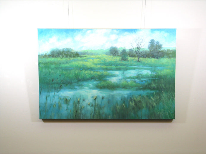 High Noon on Broken Tree Marsh by Suzanne Massion |  Context View of Artwork 