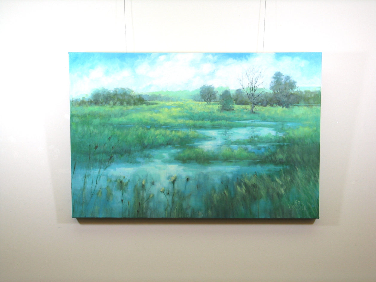 High Noon on Broken Tree Marsh by Suzanne Massion |  Context View of Artwork 