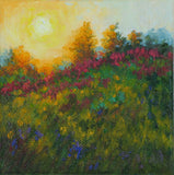Original art for sale at UGallery.com | High Noon on Sumac Ridge by Suzanne Massion | $75 | oil painting | 4' h x 4' w | thumbnail 1