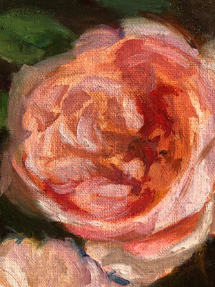 Two Vintage Rose by Hilary Gomes |   Closeup View of Artwork 