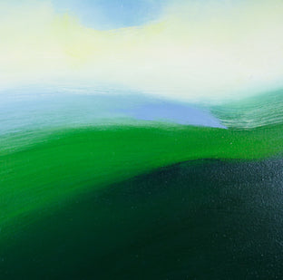 Original art for sale at UGallery.com | Green Hillside by Heidi Hybl | $1,500 | oil painting | 24' h x 24' w | photo 4
