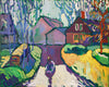 Original art for sale at UGallery.com | Boating on a Canal by Robert Hofherr | $950 | acrylic painting | 24' h x 30' w | thumbnail 1