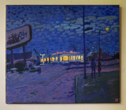 Original art for sale at UGallery.com | Diner by Robert Hofherr | $650 | acrylic painting | 20' h x 24' w | thumbnail 4