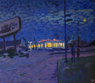 Original art for sale at UGallery.com | Diner by Robert Hofherr | $650 | acrylic painting | 20' h x 24' w | photo 1