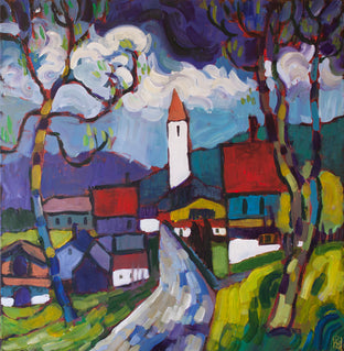 Original art for sale at UGallery.com | Distant Spire by Robert Hofherr | $1,100 | acrylic painting | 24' h x 24' w | photo 1