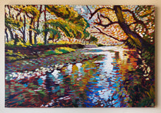 Original art for sale at UGallery.com | Lazy River by Robert Hofherr | $1,800 | acrylic painting | 24' h x 36' w | thumbnail 3
