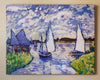 Original art for sale at UGallery.com | Saturday Sails by Robert Hofherr | $1,000 | acrylic painting | 22' h x 28' w | thumbnail 3