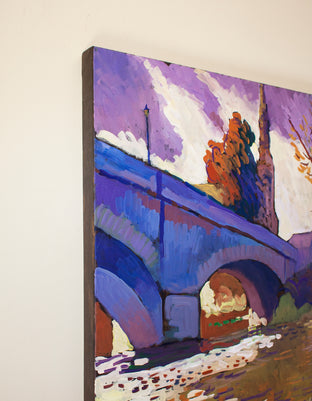Solitary Fisherman by Robert Hofherr |  Side View of Artwork 