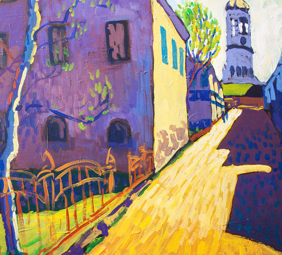 A Street in the Old City by Robert Hofherr |   Closeup View of Artwork 
