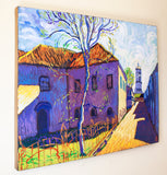 Original art for sale at UGallery.com | A Street in the Old City by Robert Hofherr | $925 | acrylic painting | 22' h x 28' w | thumbnail 3
