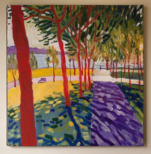 Original art for sale at UGallery.com | Sunny Day at the Harbor by Robert Hofherr | $1,125 | acrylic painting | 24' h x 24' w | photo 3
