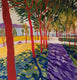 Original art for sale at UGallery.com | Sunny Day at the Harbor by Robert Hofherr | $1,125 | acrylic painting | 24' h x 24' w | thumbnail 1