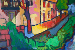 Original art for sale at UGallery.com | View from a Balcony by Robert Hofherr | $1,350 | acrylic painting | 30' h x 30' w | thumbnail 4
