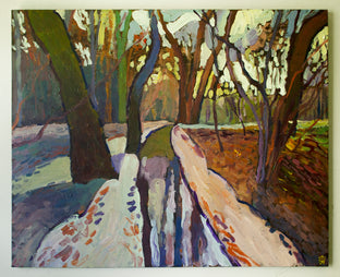 Original art for sale at UGallery.com | Woods Near Horsham by Robert Hofherr | $1,275 | acrylic painting | 24' h x 30' w | photo 3