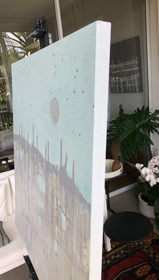 Honey Moon by Pat Forbes |  Side View of Artwork 