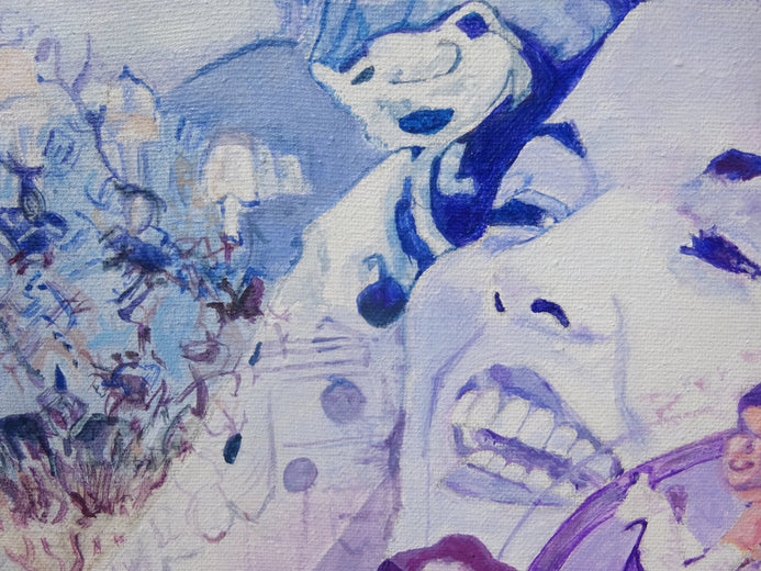 The Bird Who Flies Tonight (Knows No Other) by Hope Rambo |   Closeup View of Artwork 