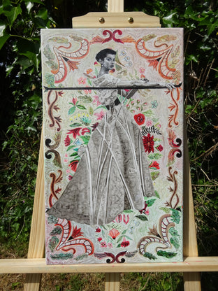 Original art for sale at UGallery.com | Victoire! by Hope Rambo | $1,300 | acrylic painting | 19.69' h x 11.81' w | photo 3