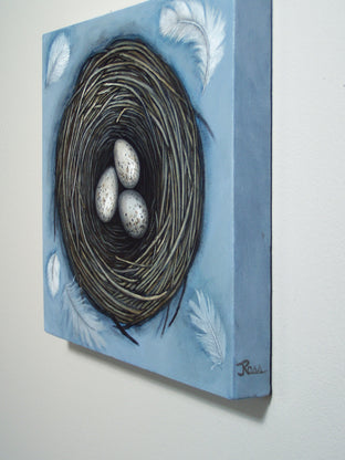 Original art for sale at UGallery.com | Hope is a Thing With Feathers by Jennifer Ross | $400 | acrylic painting | 12' h x 12' w | photo 2