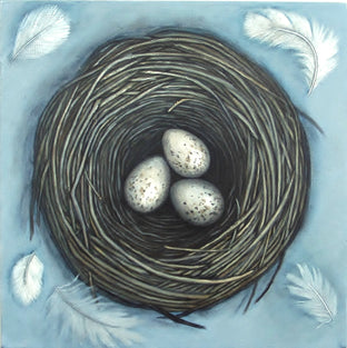Original art for sale at UGallery.com | Hope is a Thing With Feathers by Jennifer Ross | $400 | acrylic painting | 12' h x 12' w | photo 1