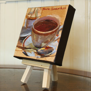Original art for sale at UGallery.com | Hot Chocolate with Whipped Cream by Jonelle Summerfield | $75 | oil painting | 4' h x 4' w | photo 2