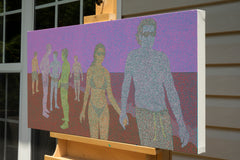 Original art for sale at UGallery.com | Ghost in the City - Beach 2 by Hyoungseok Kim | $1,500 | acrylic painting | 16.5' h x 33' w | thumbnail 2