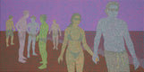 Original art for sale at UGallery.com | Ghost in the City - Beach 2 by Hyoungseok Kim | $1,500 | acrylic painting | 16.5' h x 33' w | thumbnail 1