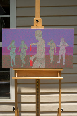 Original art for sale at UGallery.com | Ghost in the City - Beach 4 by Hyoungseok Kim | $1,275 | acrylic painting | 16.5' h x 30' w | photo 3