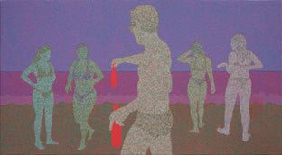 Original art for sale at UGallery.com | Ghost in the City - Beach 4 by Hyoungseok Kim | $1,275 | acrylic painting | 16.5' h x 30' w | photo 1