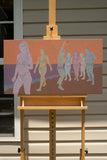 Original art for sale at UGallery.com | Ghost in the City - Beach 5 by Hyoungseok Kim | $1,275 | acrylic painting | 16.5' h x 30' w | thumbnail 3