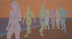 Original art for sale at UGallery.com | Ghost in the City - Beach 5 by Hyoungseok Kim | $1,275 | acrylic painting | 16.5' h x 30' w | thumbnail 1