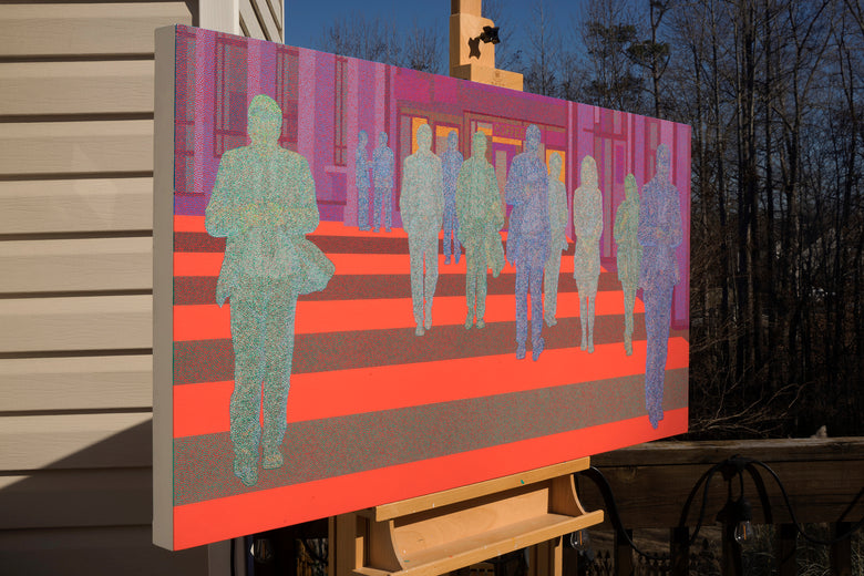 Ghost in the City - Lunch Hour by Hyoungseok Kim |  Side View of Artwork 