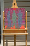 Original art for sale at UGallery.com | Ghost in the City - Police by Hyoungseok Kim | $800 | acrylic painting | 16.5' h x 16.5' w | thumbnail 3