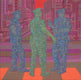 Original art for sale at UGallery.com | Ghost in the City - Police by Hyoungseok Kim | $800 | acrylic painting | 16.5' h x 16.5' w | thumbnail 1