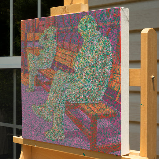 Ghost in the City - Waiting by Hyoungseok Kim |  Side View of Artwork 