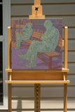 Original art for sale at UGallery.com | Ghost in the City - Waiting by Hyoungseok Kim | $800 | acrylic painting | 16.5' h x 16.5' w | thumbnail 3