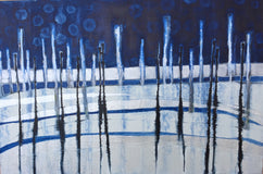 Original art for sale at UGallery.com | I Got the Blues I by Pat Forbes | $600 | acrylic painting | 24' h x 36' w | thumbnail 1