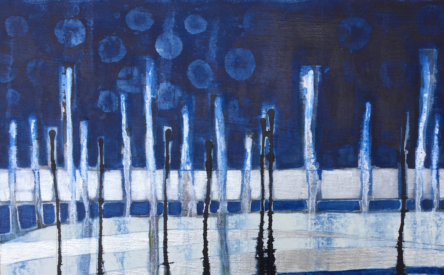 I Got the Blues I by Pat Forbes |  Side View of Artwork 