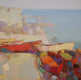Original art for sale at UGallery.com | Rowboats on the Shore by Vahe Yeremyan | $875 | oil painting | 18' h x 24' w | thumbnail 2