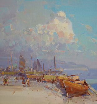 Through the Harbor by Vahe Yeremyan |  Side View of Artwork 