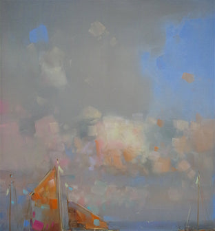 Original art for sale at UGallery.com | Harbor by Vahe Yeremyan | $1,500 | oil painting | 36' h x 24' w | photo 3
