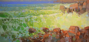 Emerald Ocean by Vahe Yeremyan |  Side View of Artwork 