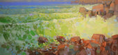 Original art for sale at UGallery.com | Emerald Ocean by Vahe Yeremyan | $1,400 | oil painting | 24' h x 36' w | thumbnail 2