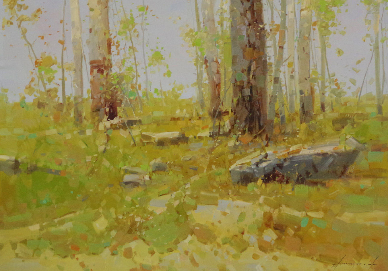 Sunrise Grove by Vahe Yeremyan |  Closeup View of Artwork 