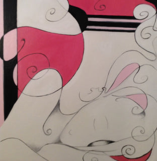 Original art for sale at UGallery.com | Ballet Pink by Sumner Crenshaw | $350 | oil painting | 20' h x 16' w | photo 4