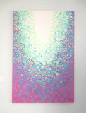 Original art for sale at UGallery.com | Turquoise and Purple by Natasha Tayles | $1,000 | acrylic painting | 36' h x 24' w | thumbnail 3