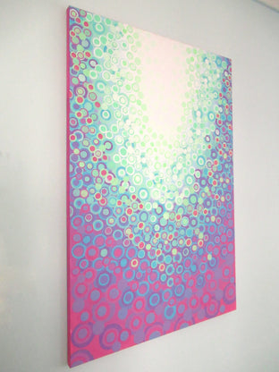 Turquoise and Purple by Natasha Tayles |  Side View of Artwork 